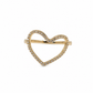 Anillo corazón contorno piedras 10k