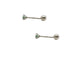 Par de Aretes broquel piedra natural esmeralda plata 925