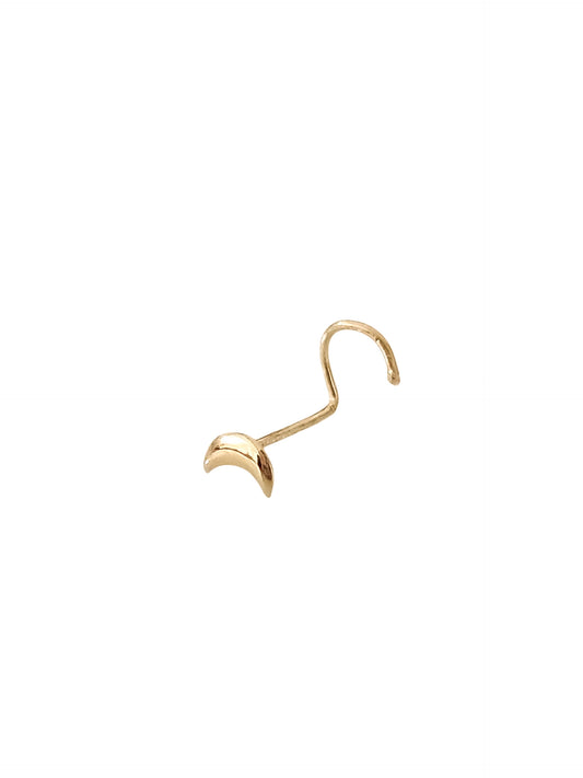 Pieza arete para nariz luna oro 10k DORADO