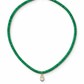 Collar de esmeralda natural y oro 10k