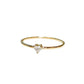 Anillo corazón piedra blanca oro 10k