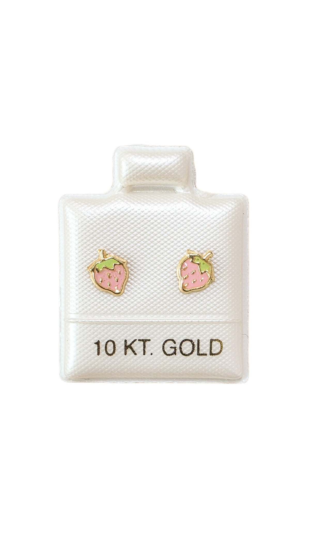 Par o pieza broquel Fresa rosa Oro 10K