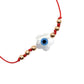 Pulsera de hilo rojo Flor con ojito turco madre perla BIMETA
