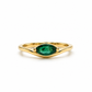 Anillo de Esmeralda natural corte marquisse 10k PREMIUM