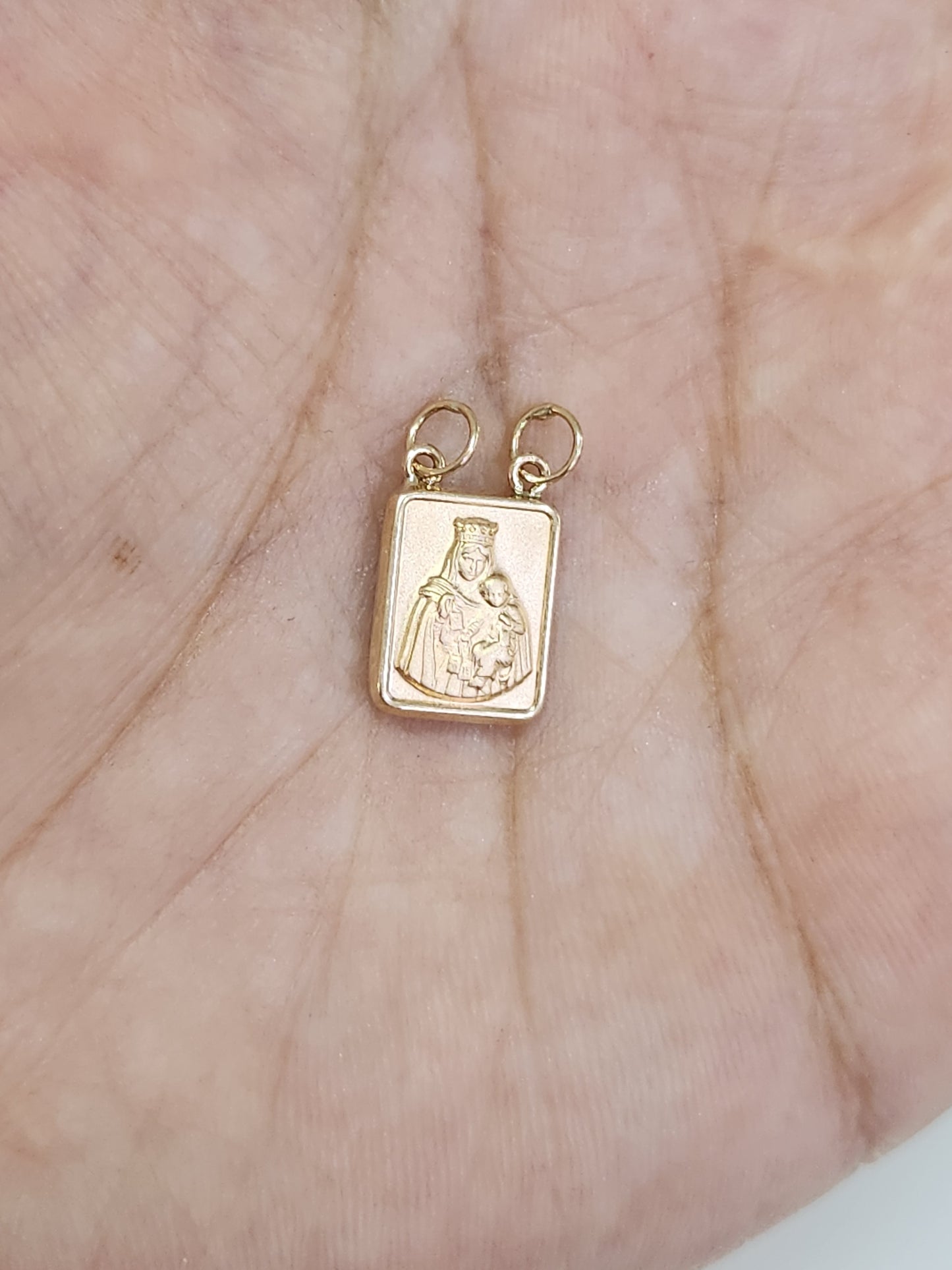 Dije escapulario doble vista oro 10k