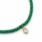 Collar de esmeralda natural y oro 10k