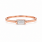 Anillo baguette diamante LAB GROWN 10k PREMIUM