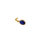 Dije corte oval con zirconia azul oro 10k