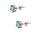 Aretes con piedra circonita azul  Plata 925