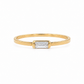 Anillo baguette diamante LAB GROWN 10k PREMIUM