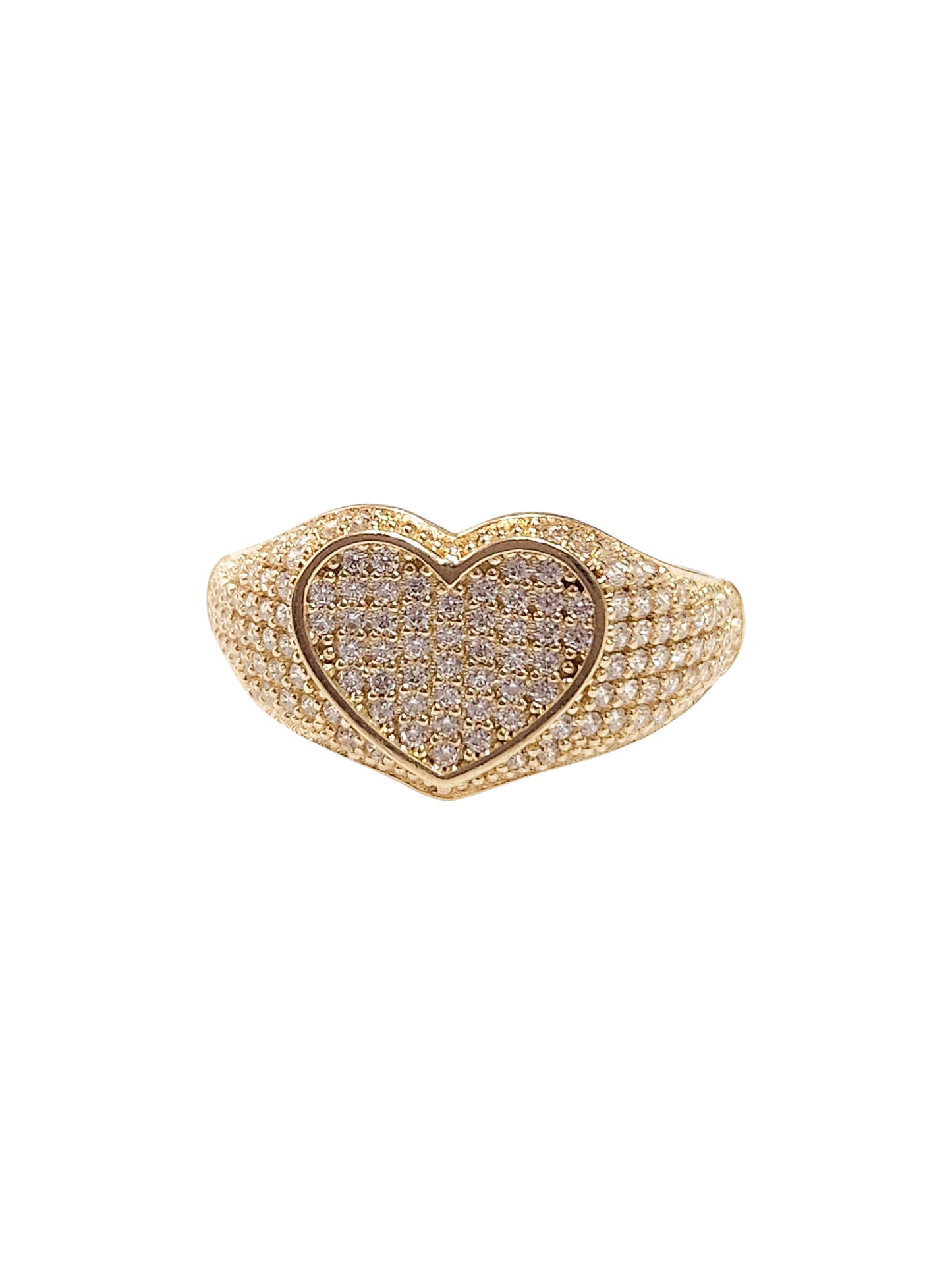 Anillo princesa corazón blanco 10k