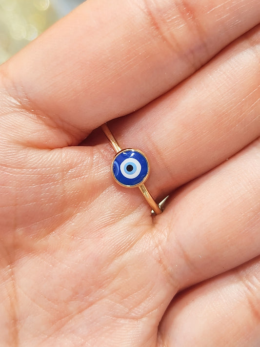 Anillo ojito azul marino