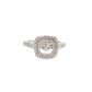 Solitario cuadrado giratorio plata 925 PREMIUM