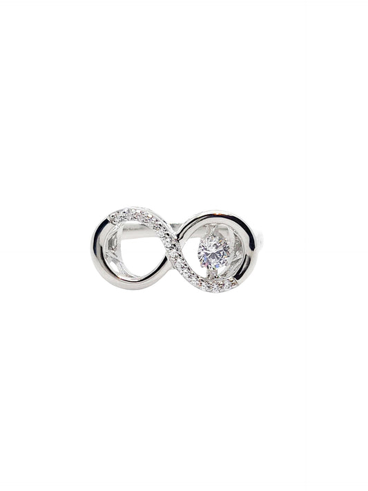 Solitario infinito giratorio plata 925 PREMIUM