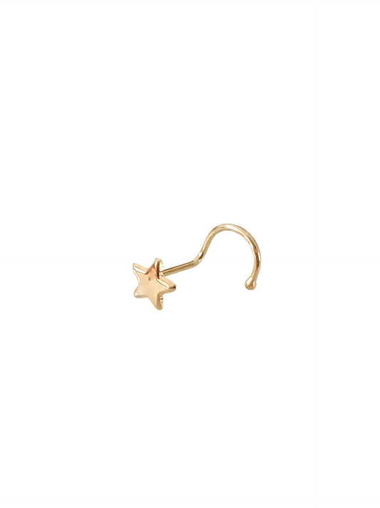 Pieza arete para nariz estrella oro 10k DORADO