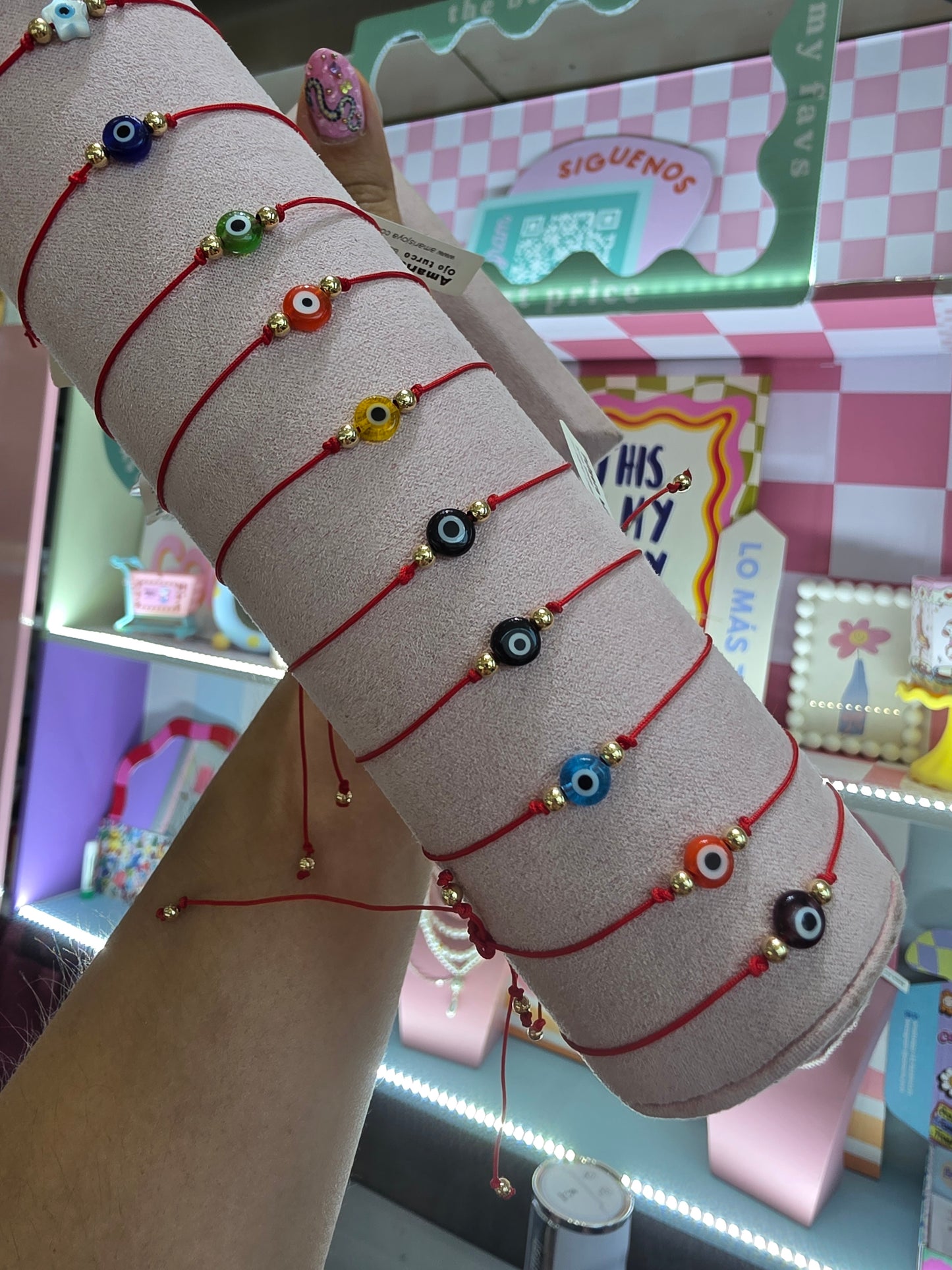 Pulsera ojo turco colores con BIMETAL