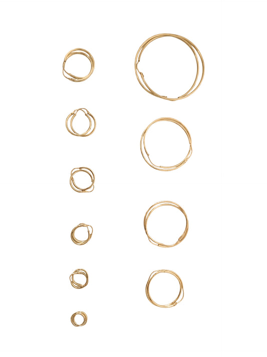 Arracadas básicas diamantadas oro 10k
