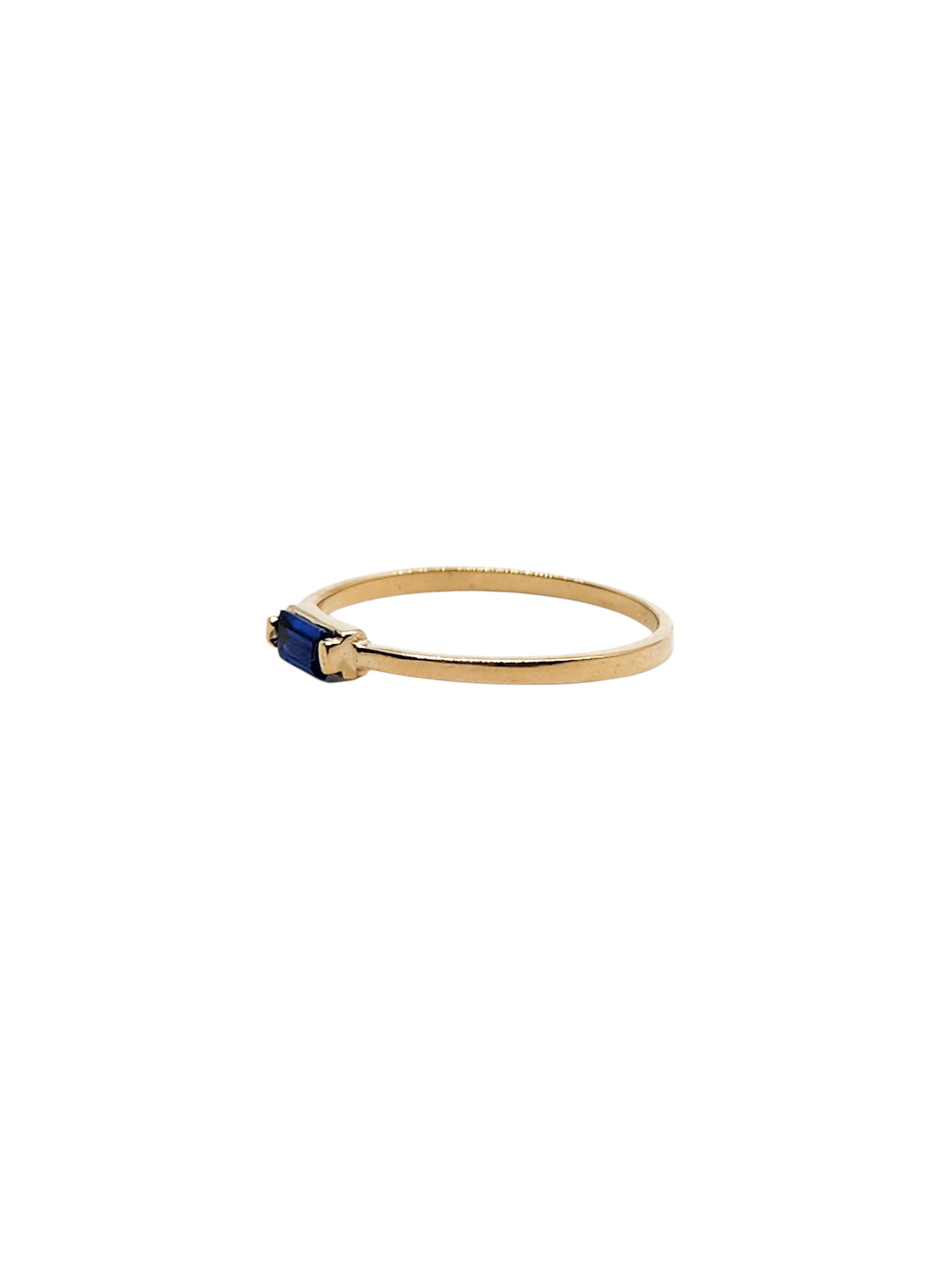 Anillo azul zafiro NATURAL oro 10k PREMIUM