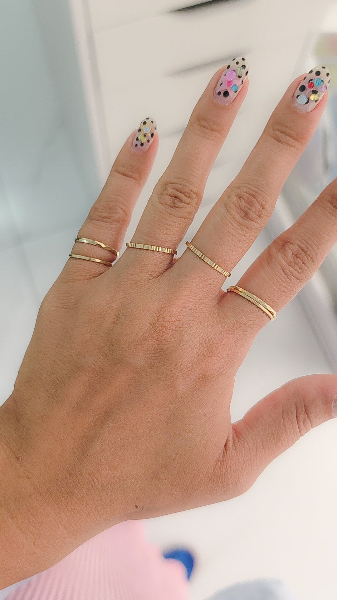 Anillo argolla rayas