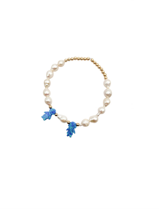 Pulsera bimetal & Pearls PERSONALIZADA para mamá