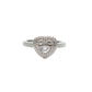 Solitario corazón giratorio plata 925 PREMIUM