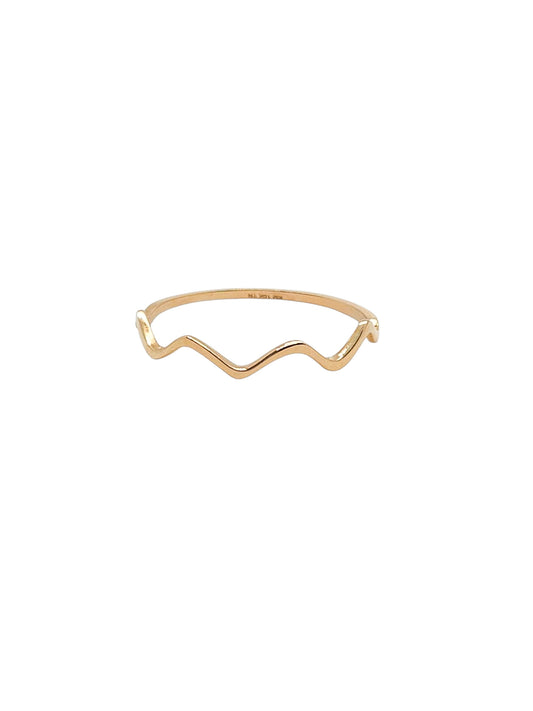 Anillo ondas oro 10k