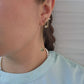 Par de arete colgante corazón liso y candado oro 10k DORADO