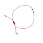 Pulsera de hilo rojo con ojito turco cruz madre perla BIMETAL
