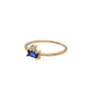 Anillos piedra natural zafiro y diamante natural oro 10k