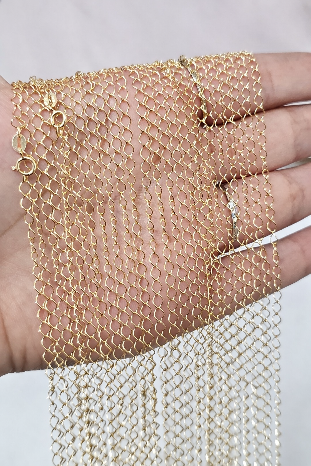 Cadena estilo eslabón grande oro 10k