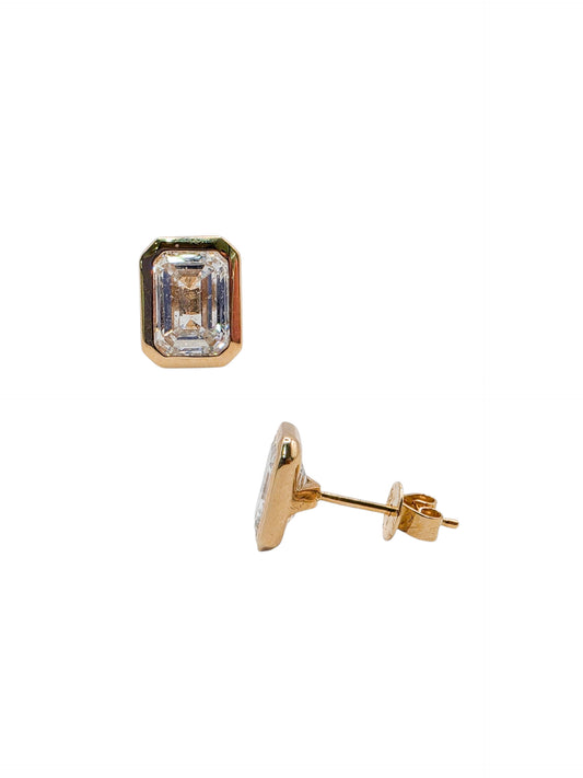 Aretes de diamantes LAB GROWN IGI oro 14k