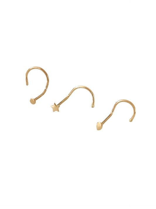 Pieza arete para nariz minis 10k DORADO
