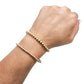 Pulsera bola BIMETAL 4mm (PLATA Y ORO)