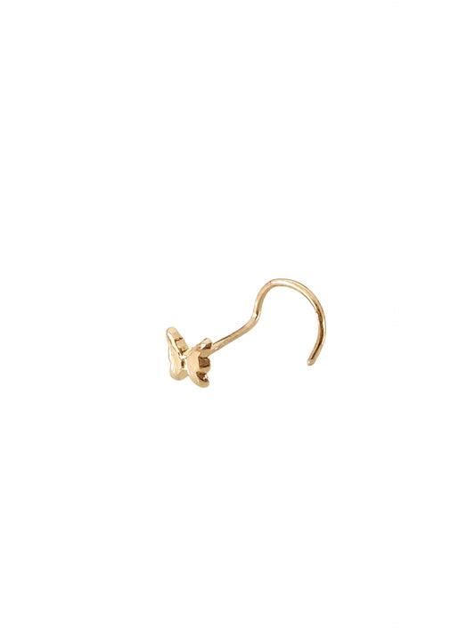 Pieza arete para nariz mariposa oro 10k DORADO