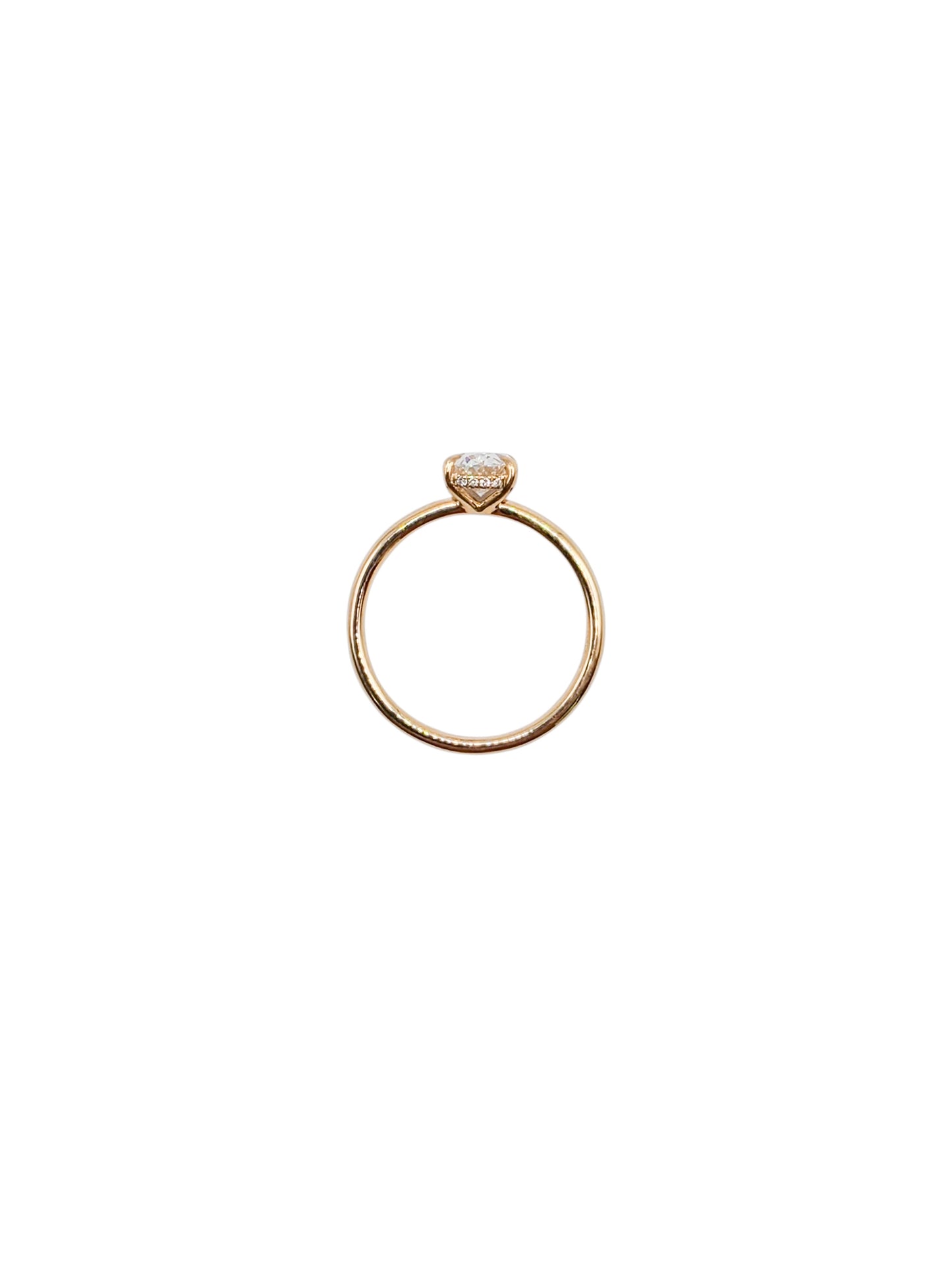 Anillo solitario oro 14k