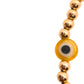 Pulsera ojo turco y bolitas BIMETAL (PLATA Y ORO)