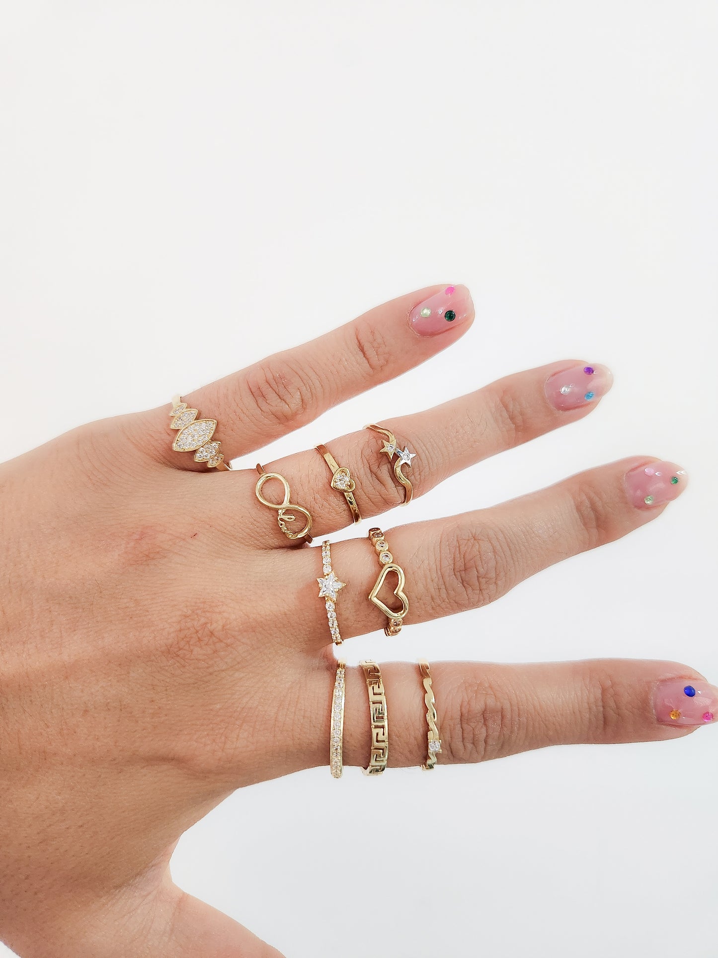 Anillo infinito LOVE oro 10k