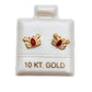 Par o Pieza de Broquel cangrejo esmalte Oro de 10k DORADO