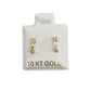Par Broquel Media Coqueta colores CHICA 8mm Oro 10k