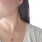 Dije trébol azul oro 10k