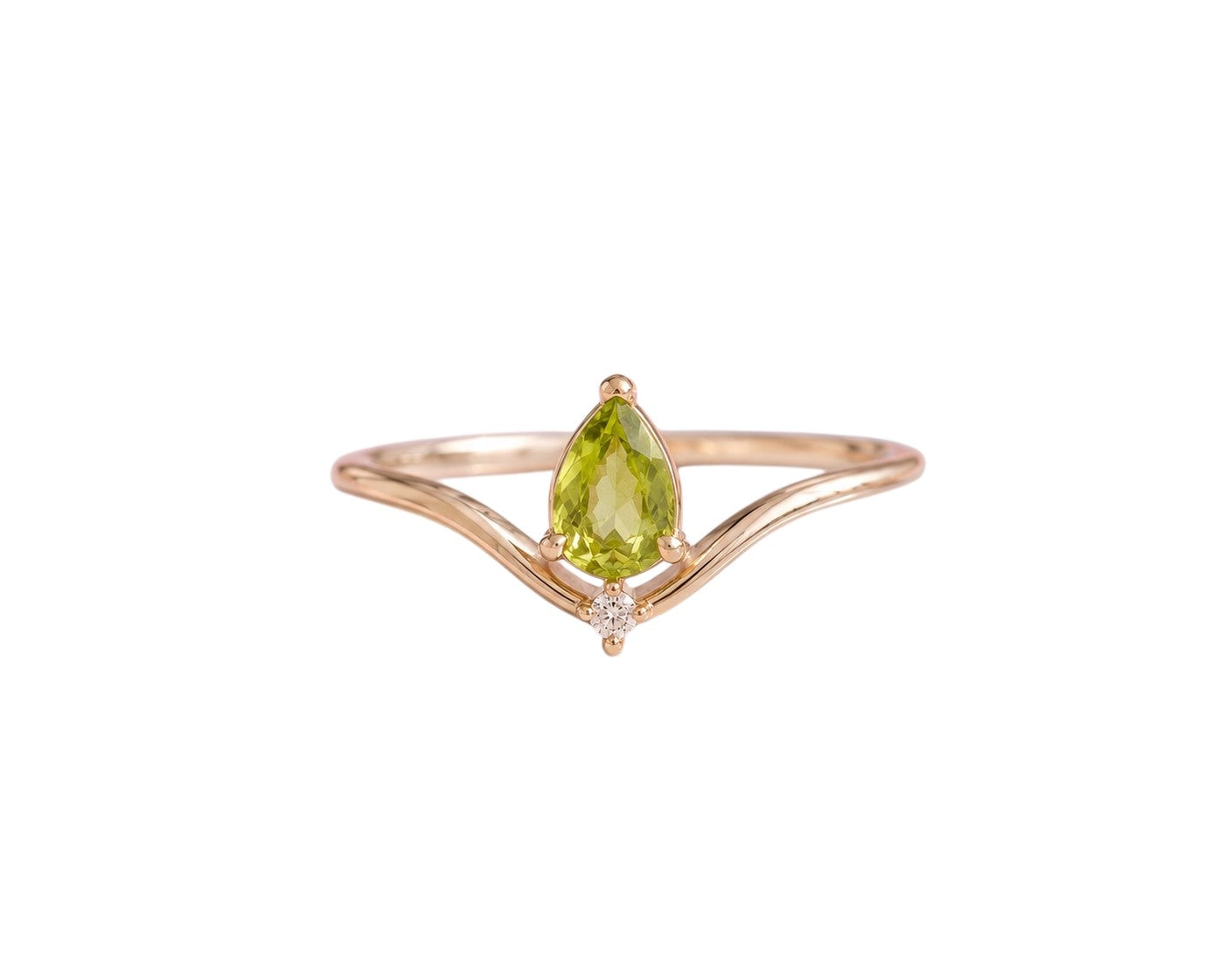 Anillo pinky ring natural oro 10k