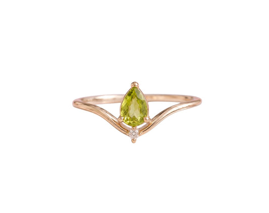 Anillo pinky ring natural oro 10k
