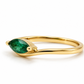 Anillo de Esmeralda natural corte marquisse 10k PREMIUM