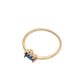 Anillos piedra natural zafiro y diamante natural oro 10k