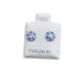 Par Broquel flor azul esmalte Plata 925
