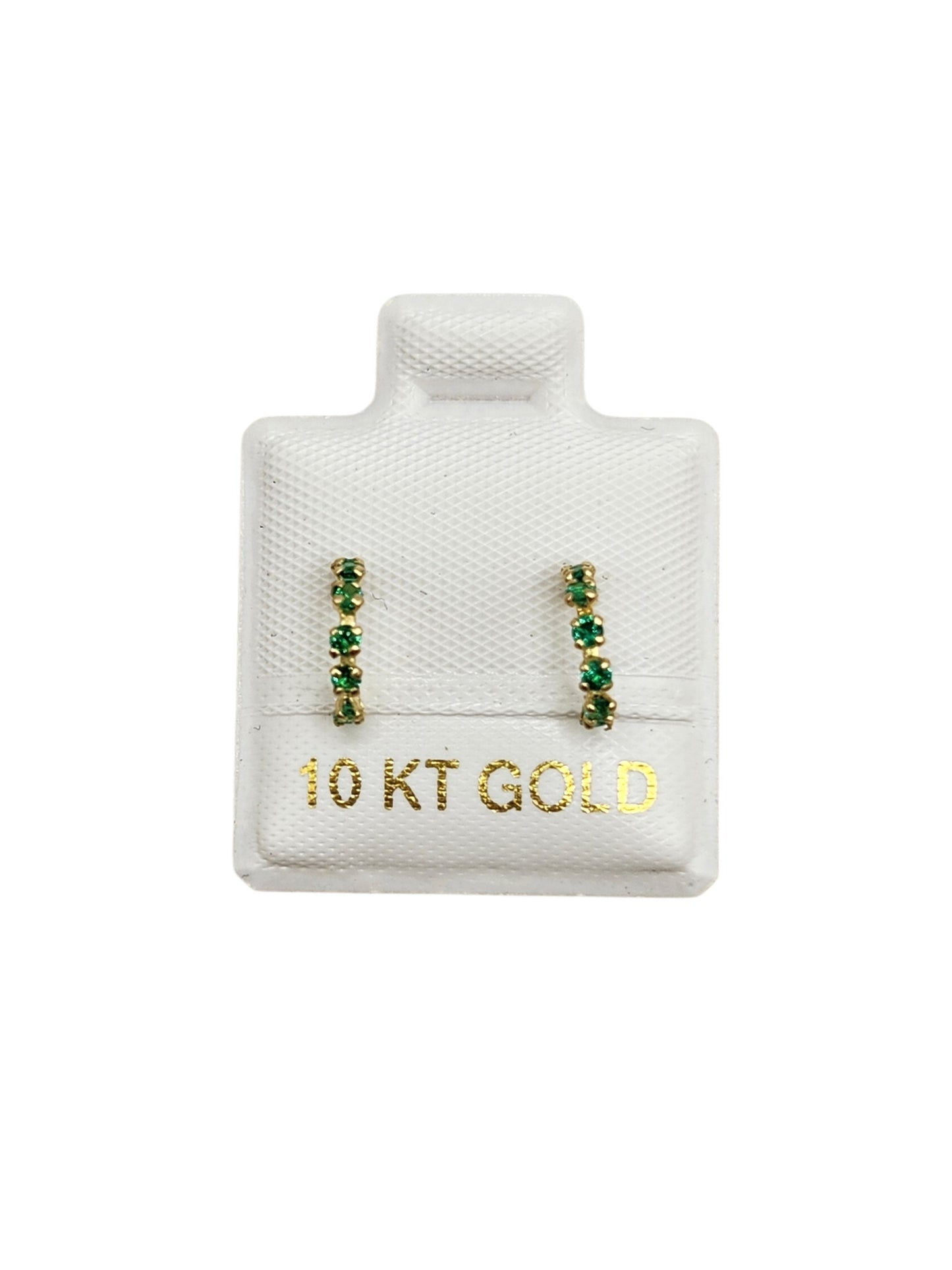 Par Broquel Media Coqueta colores CHICA 8mm Oro 10k