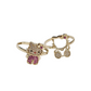Anillo kitty con piedras oro 10k