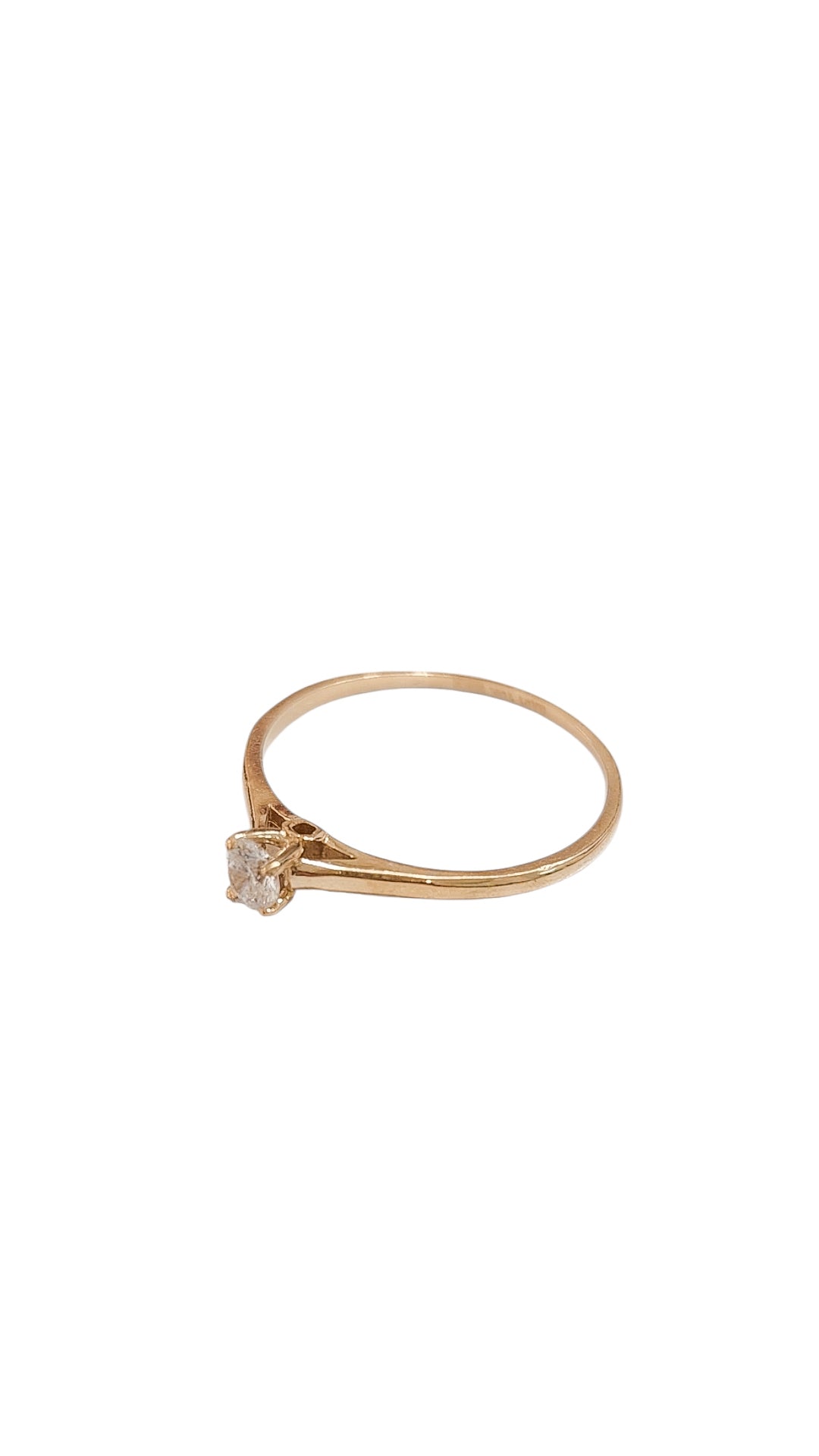 Anillo solitario oro 10k