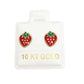 Par de Broquel fresas esmalte oro de 10k DORADO