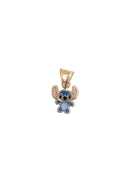 Dije stich azul oro 10k